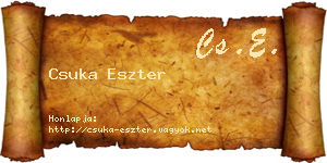 Csuka Eszter névjegykártya