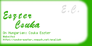 eszter csuka business card